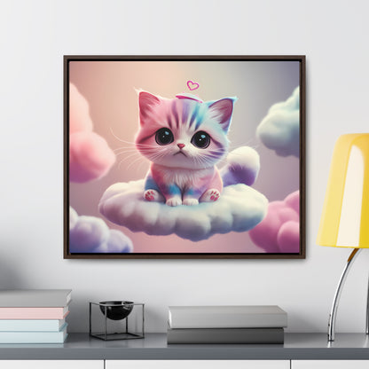 Heavenly Kitten Dreams - Gallery Canvas Wraps, Horizontal Frame