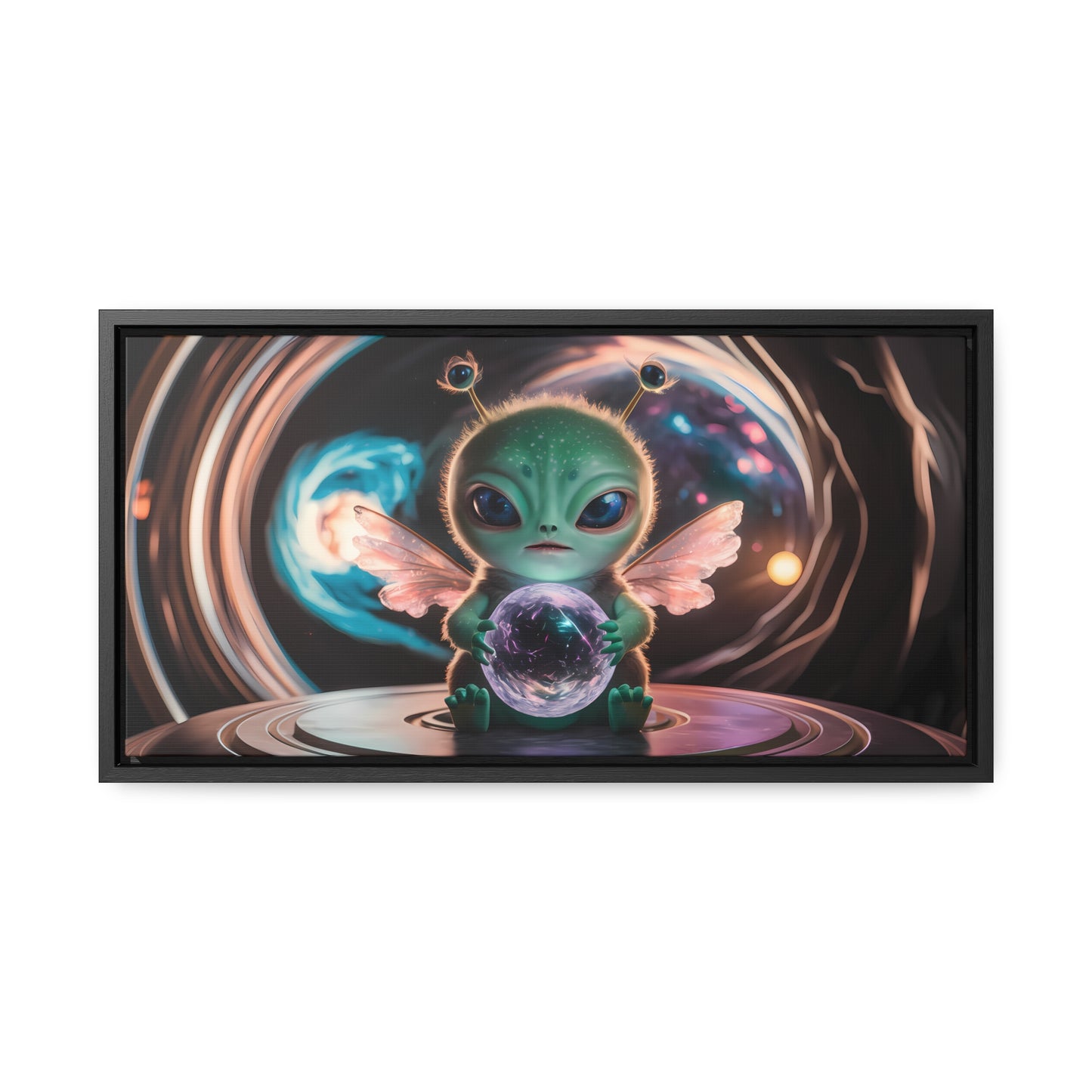 Guardian of the Cosmic Crystal - Gallery Canvas Wraps, Horizontal Frame