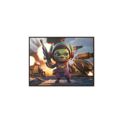 "Galactic Gremlin Commander" - Gallery Canvas Wraps, Horizontal Frame