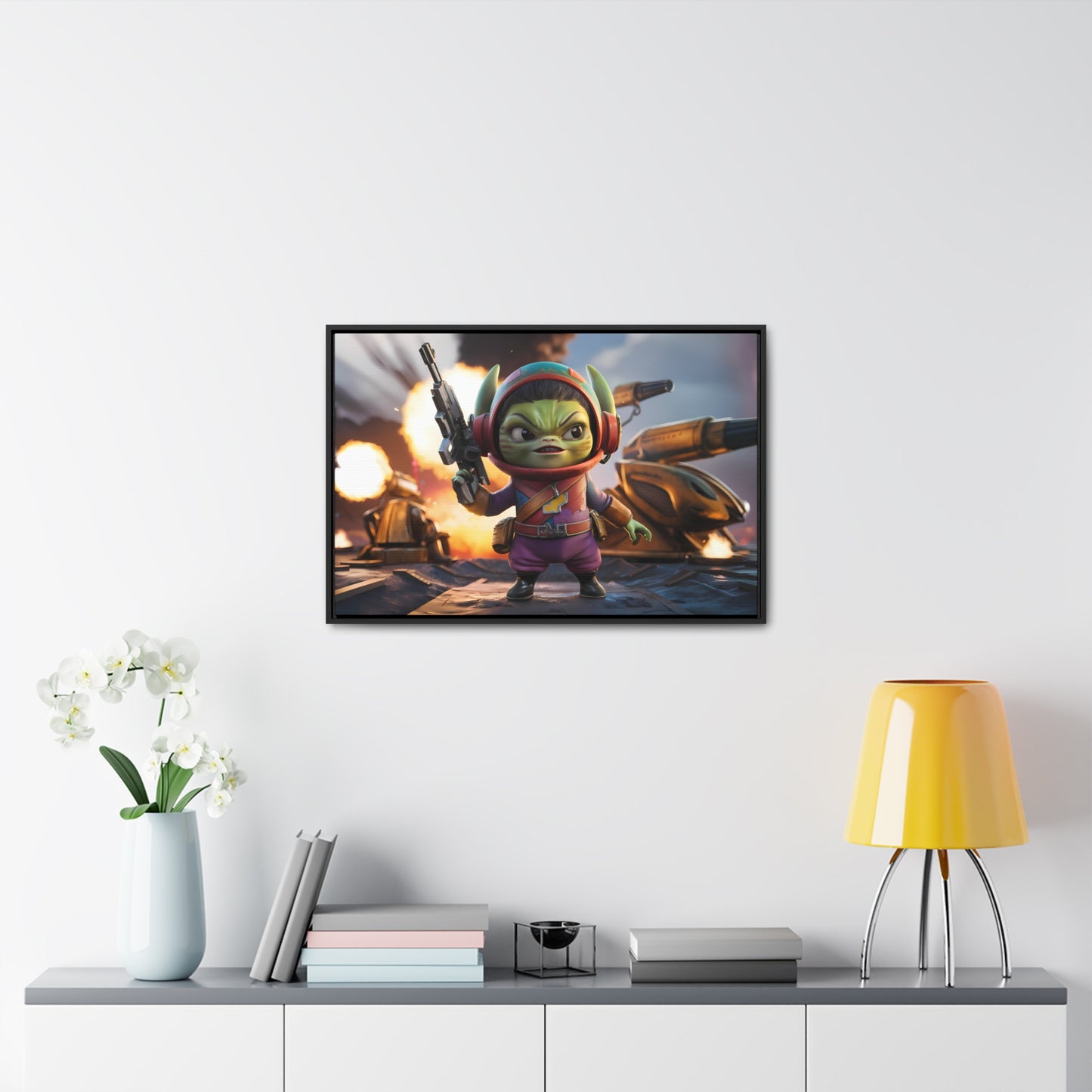 "Galactic Gremlin Commander" - Gallery Canvas Wraps, Horizontal Frame