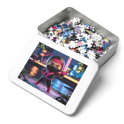 "Ninja Warrior: Pink Blade at Dusk" - Jigsaw Puzzle (30, 110, 252, 500,1000-Piece)