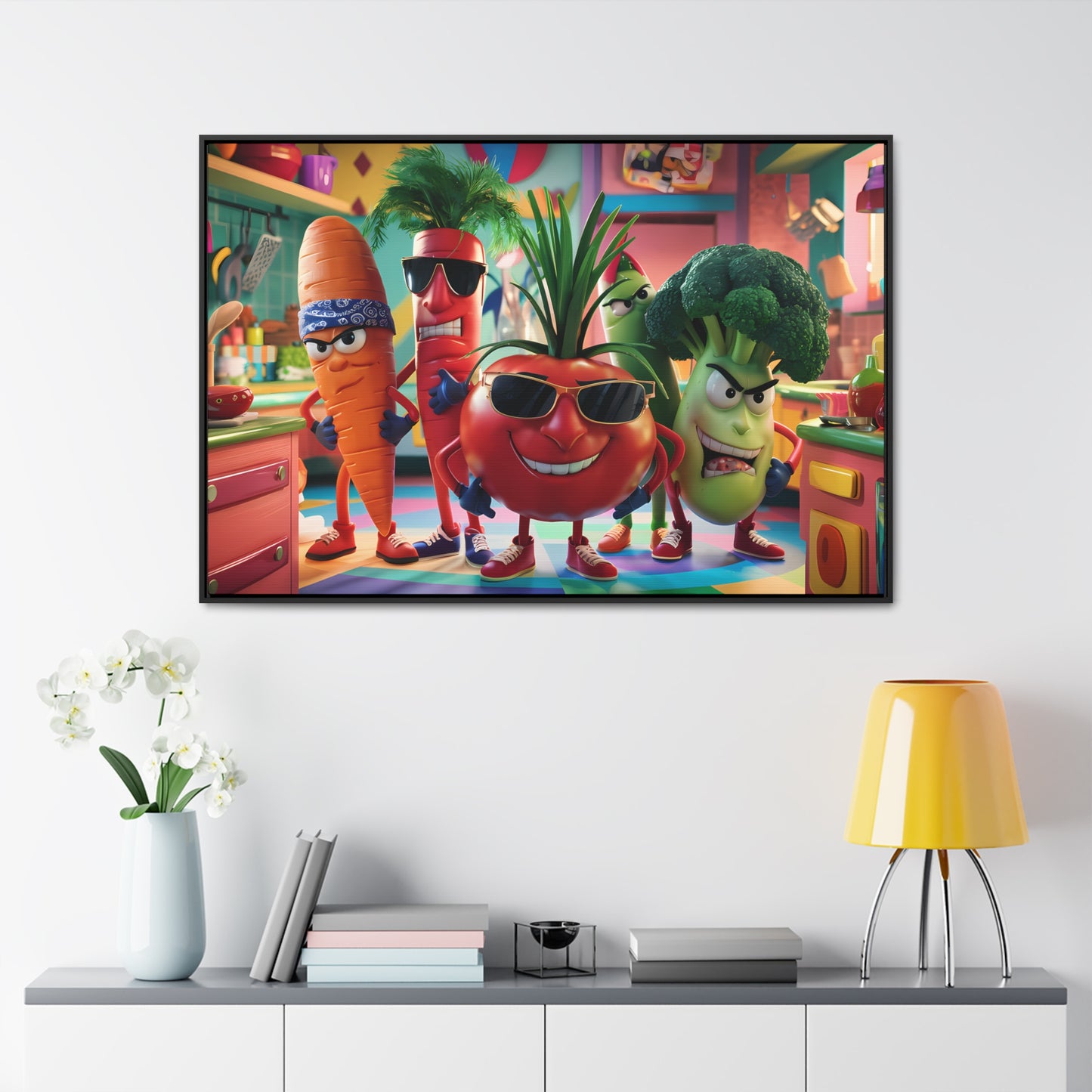The Veggie Squad's Kitchen Takeover - Gallery Canvas Wraps, Horizontal Frame