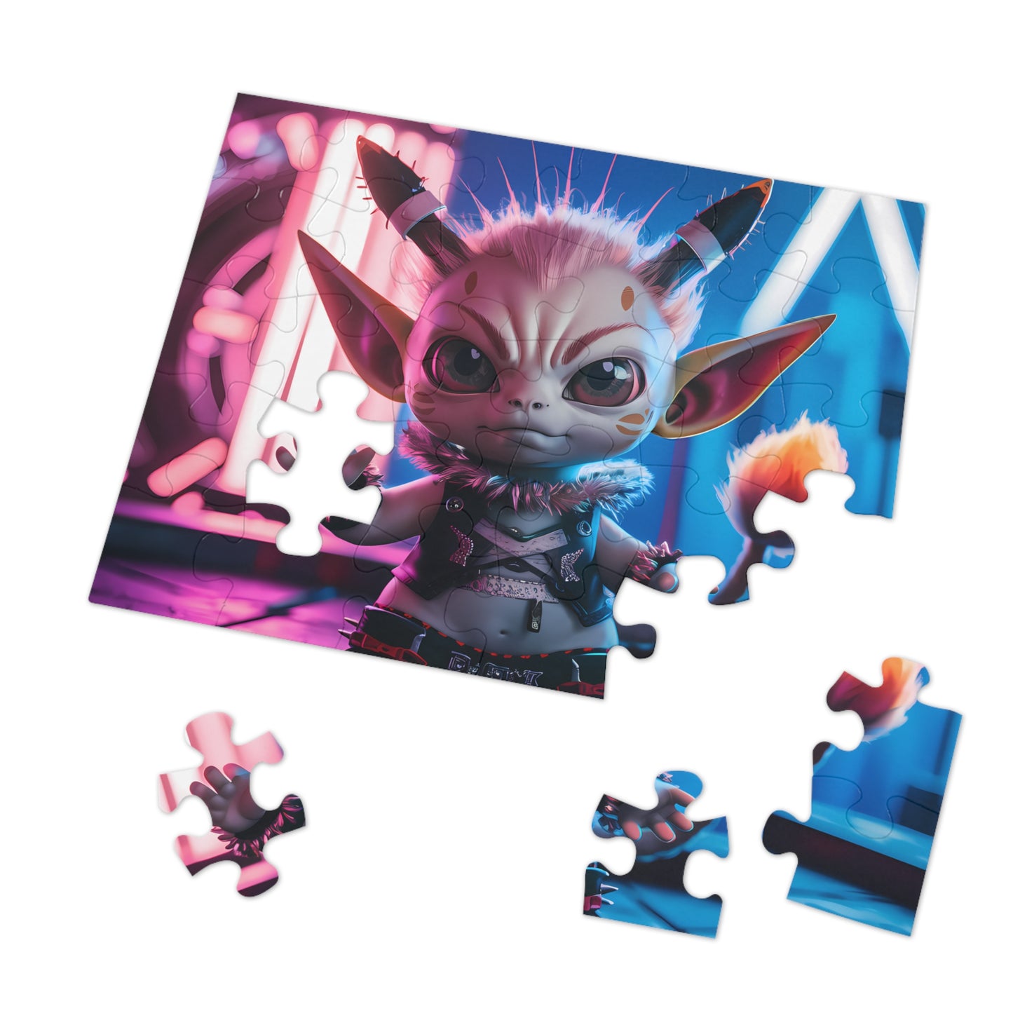 "Cyberpunk Rebel Pixie" - Jigsaw Puzzle (30, 110, 252, 500,1000-Piece)