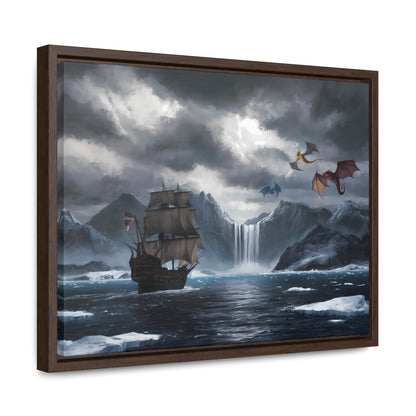 "The Voyage to Dragon's Fjord" - Gallery Canvas Wraps, Horizontal Frame