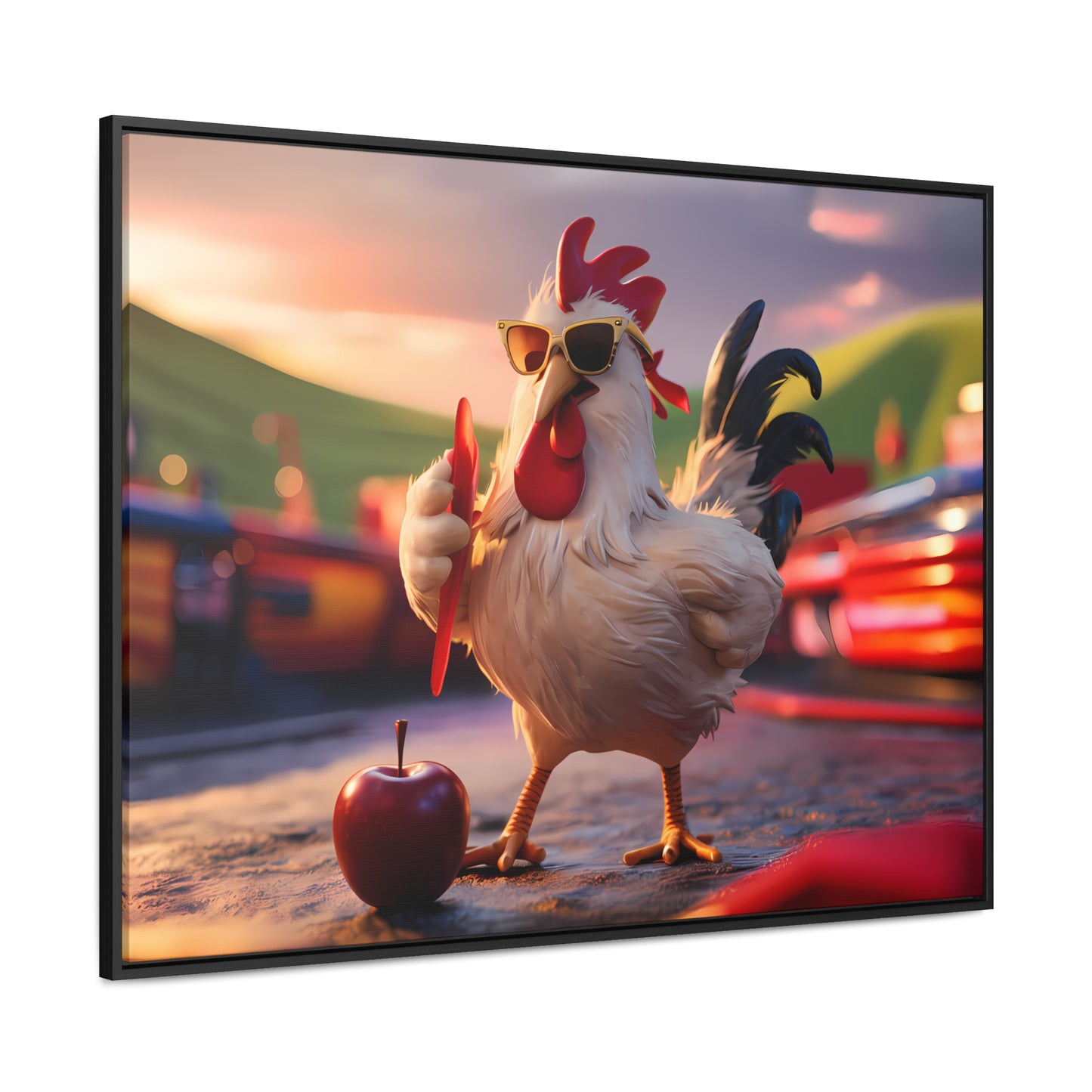 Cool Rooster at the Carnival - Gallery Canvas Wraps, Horizontal Frame