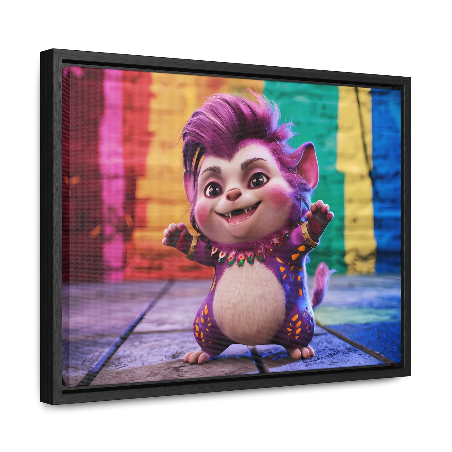 Colorful Celebration Creature - Gallery Canvas Wraps, Horizontal Frame