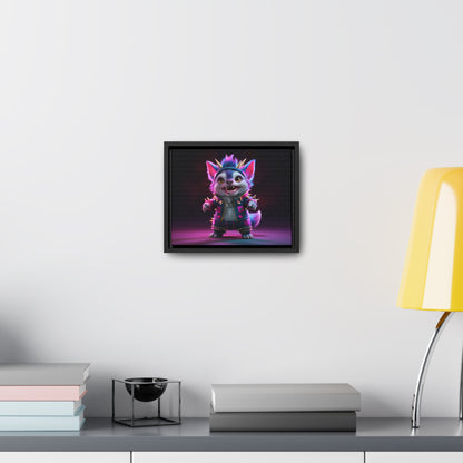 Punk Feline Fury - Gallery Canvas Wraps, Horizontal Frame
