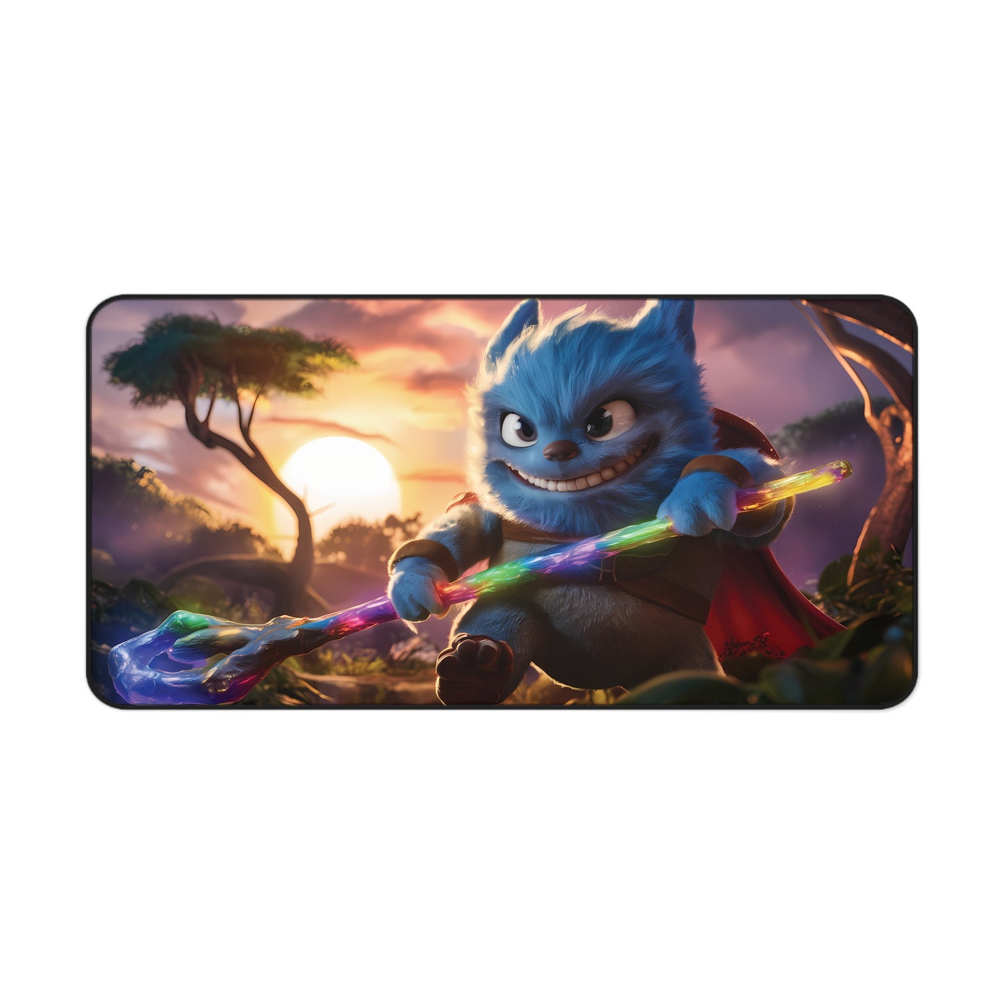 Cute Alien Fire Mage - Desk Mat