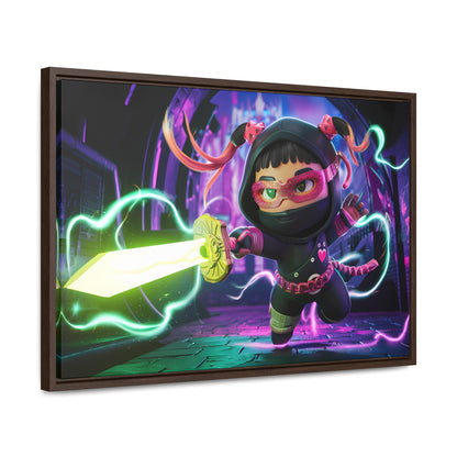 Neon Ninja Unleashed - Gallery Canvas Wraps, Horizontal Frame