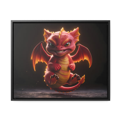 "Fiery Little Guardian" - Gallery Canvas Wraps, Horizontal Frame