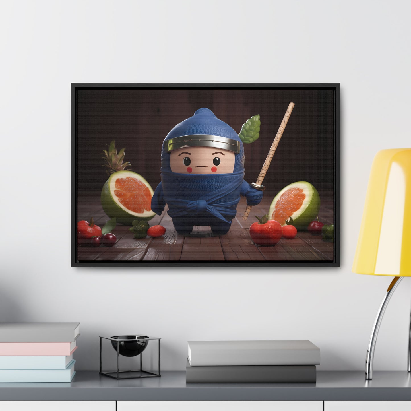 Ninja Fruit Guardian - Gallery Canvas Wraps, Horizontal Frame