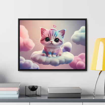 Heavenly Kitten Dreams - Gallery Canvas Wraps, Horizontal Frame
