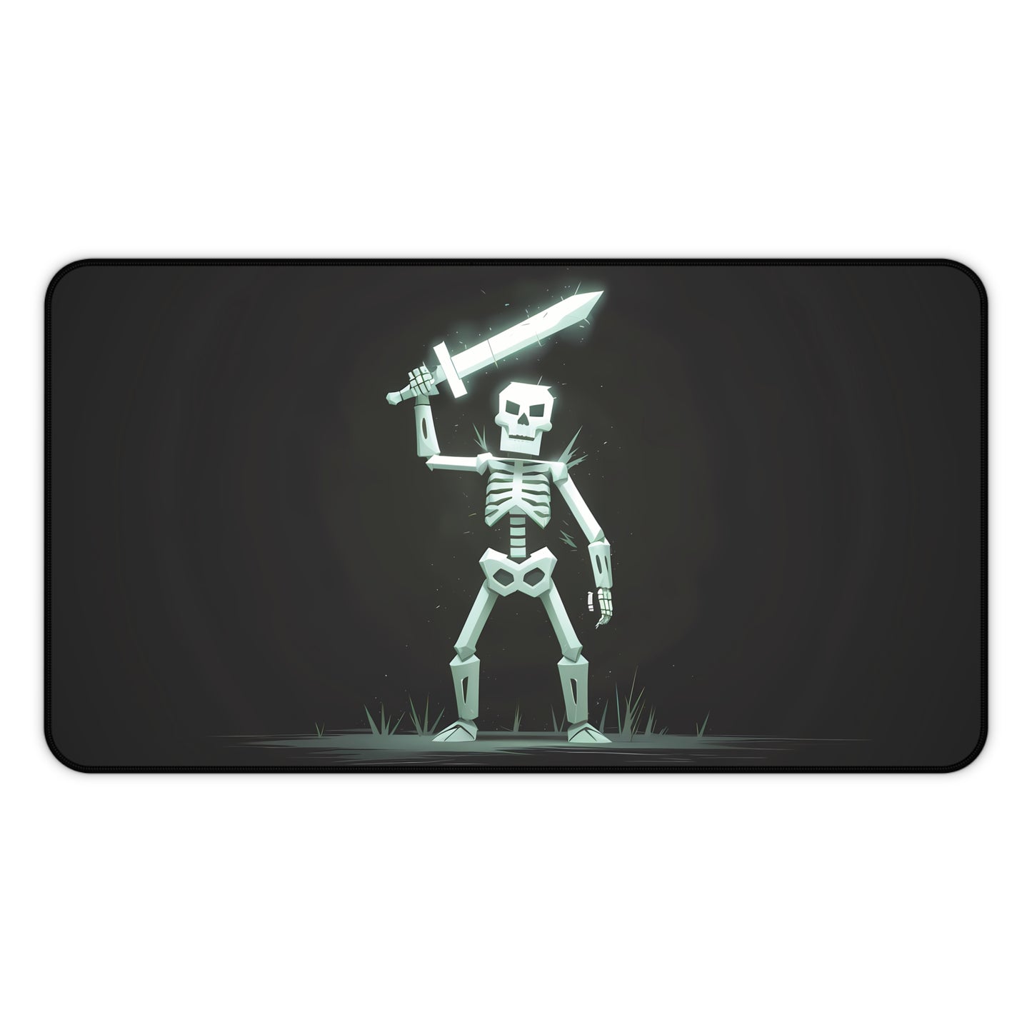 Geometric Skeleton Swordsman - Desk Mat