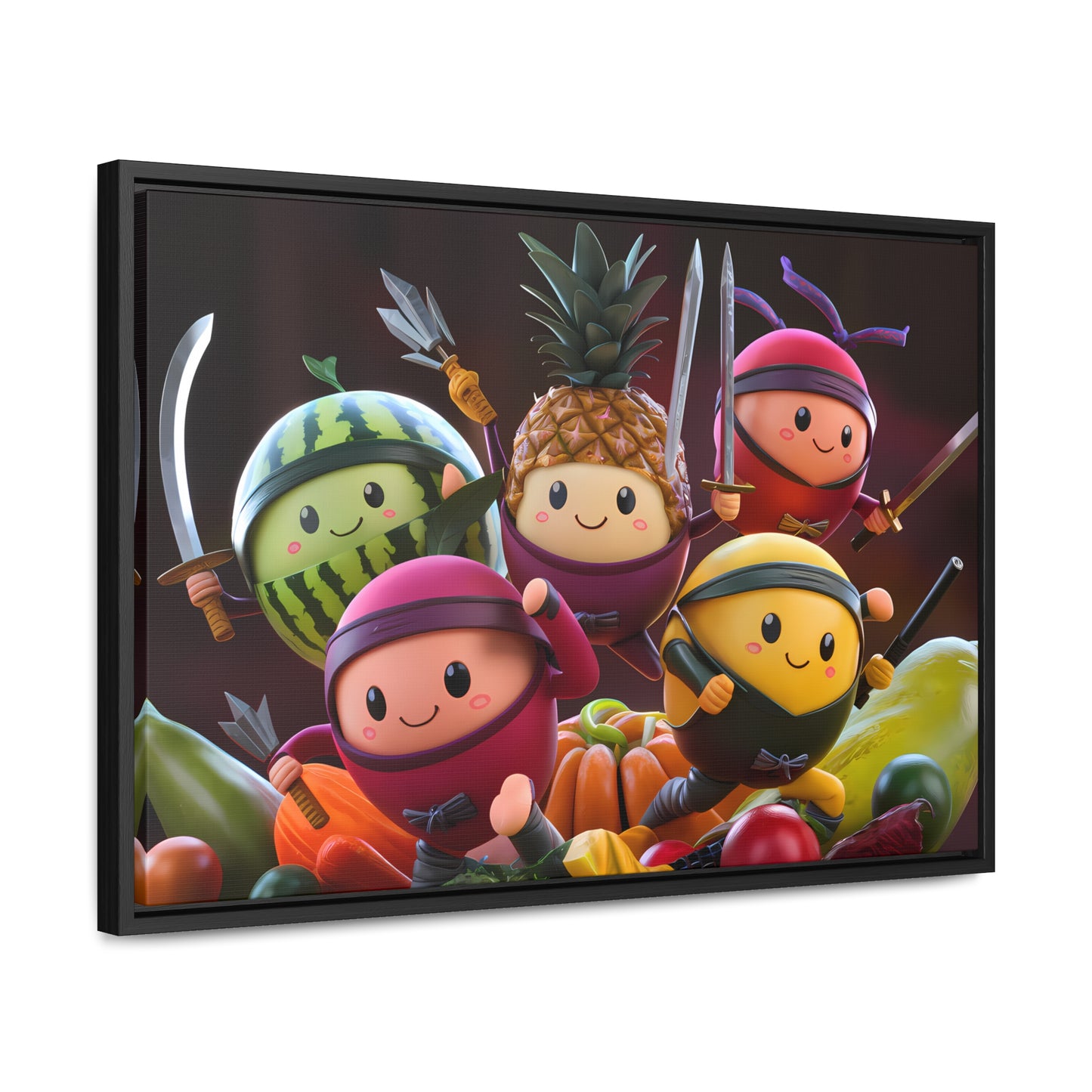 Fruit Ninja Warriors - Gallery Canvas Wraps, Horizontal Frame