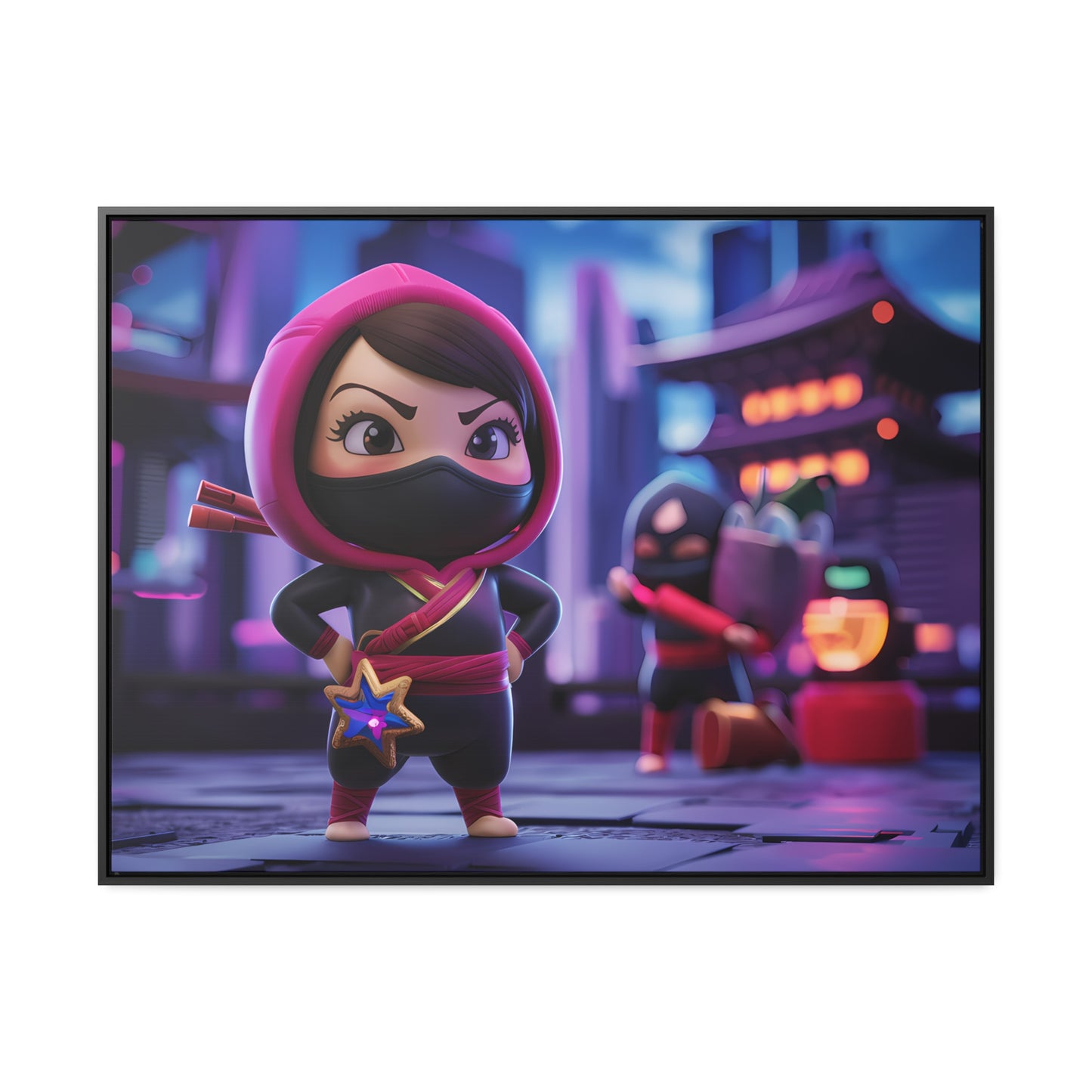 "Midnight Ninja Adventure" - Gallery Canvas Wraps, Horizontal Frame