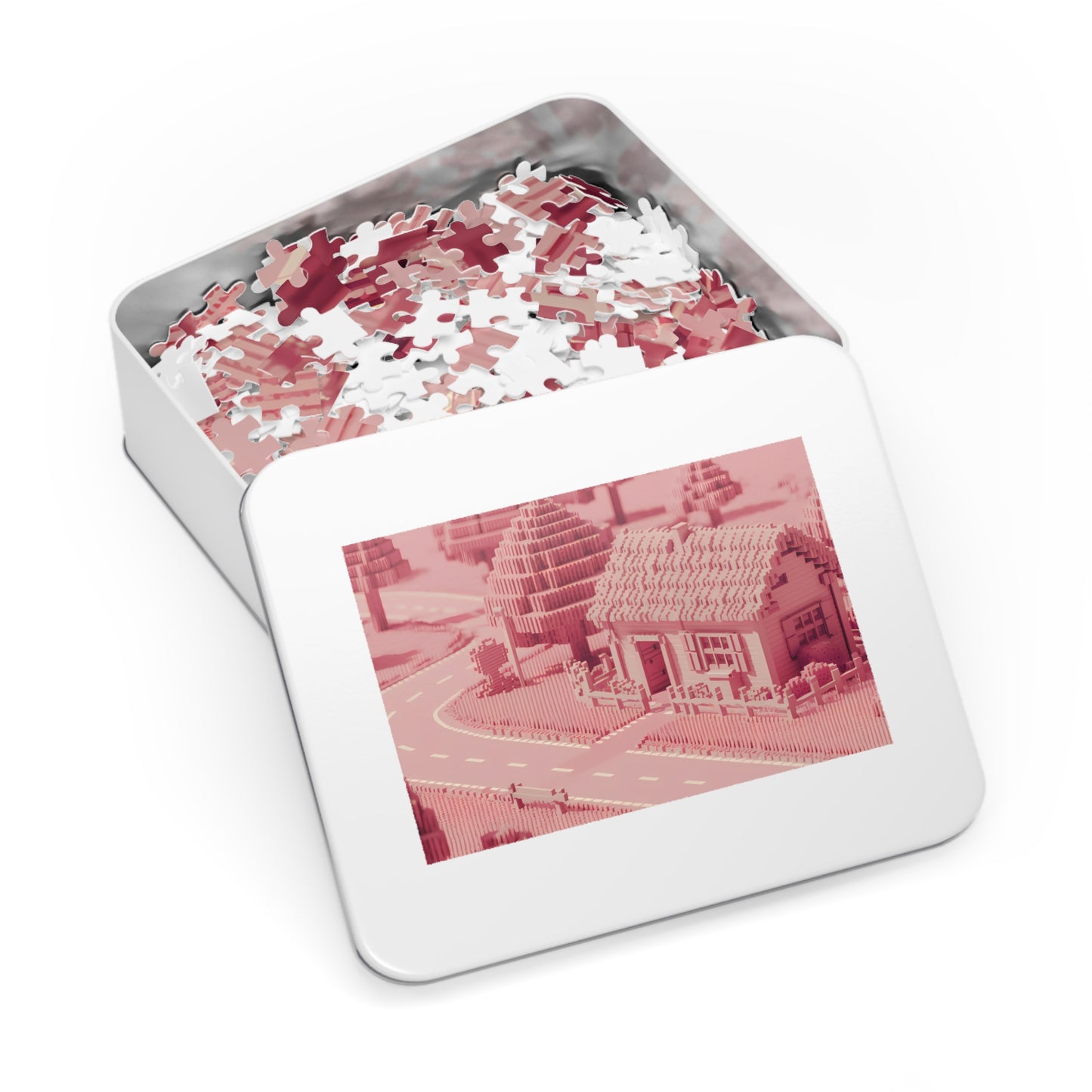 Pixelated Suburban Dream - Jigsaw Puzzle (30, 110, 252, 500,1000-Piece)