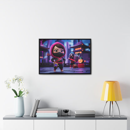 "Midnight Ninja Adventure" - Gallery Canvas Wraps, Horizontal Frame