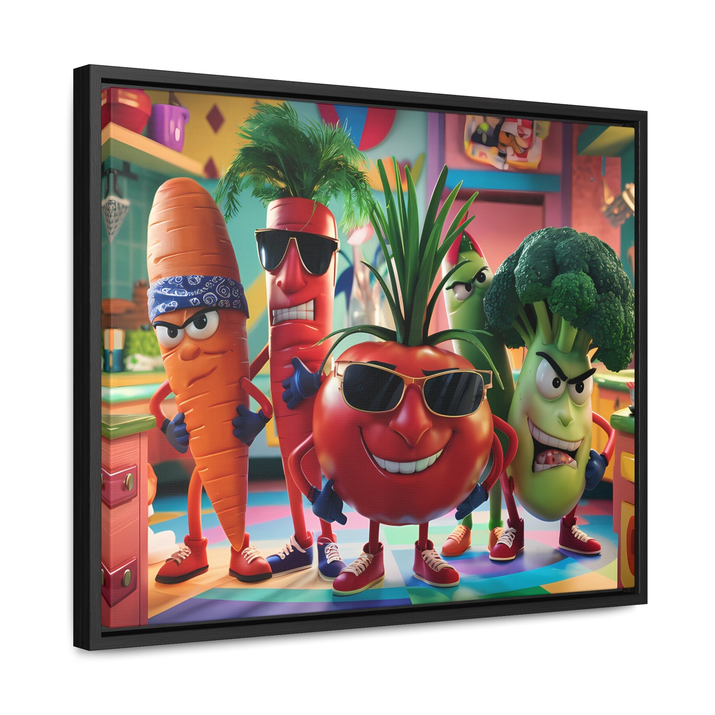 The Veggie Squad's Kitchen Takeover - Gallery Canvas Wraps, Horizontal Frame