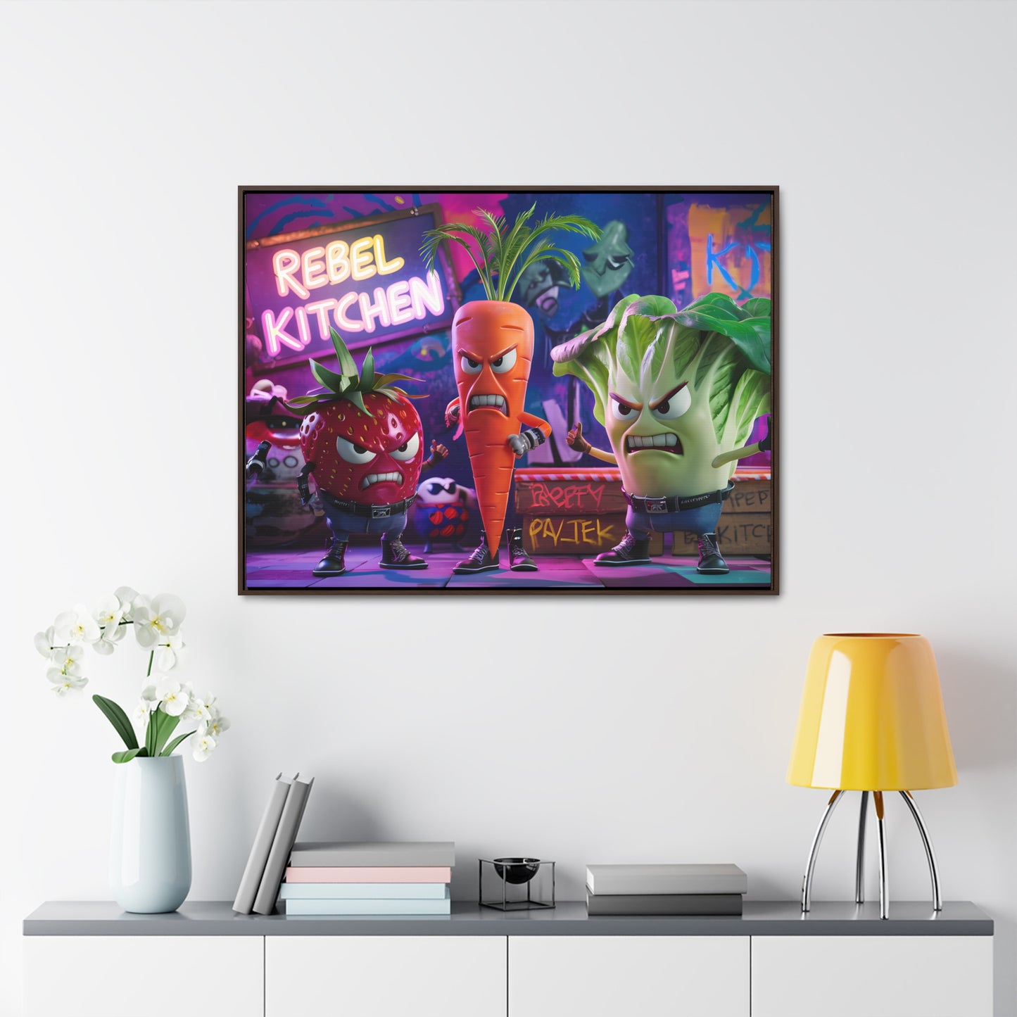Rebel Veggie Squad - Gallery Canvas Wraps, Horizontal Frame
