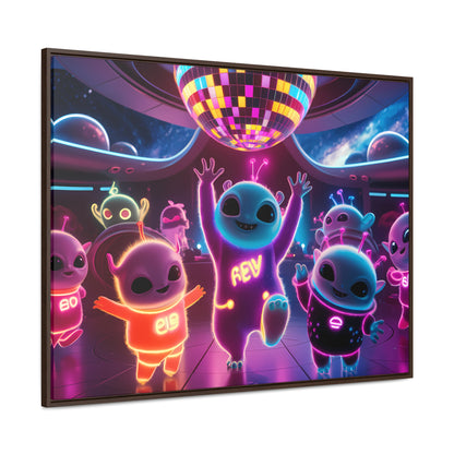 Intergalactic Neon Dance Party - Gallery Canvas Wraps, Horizontal Frame
