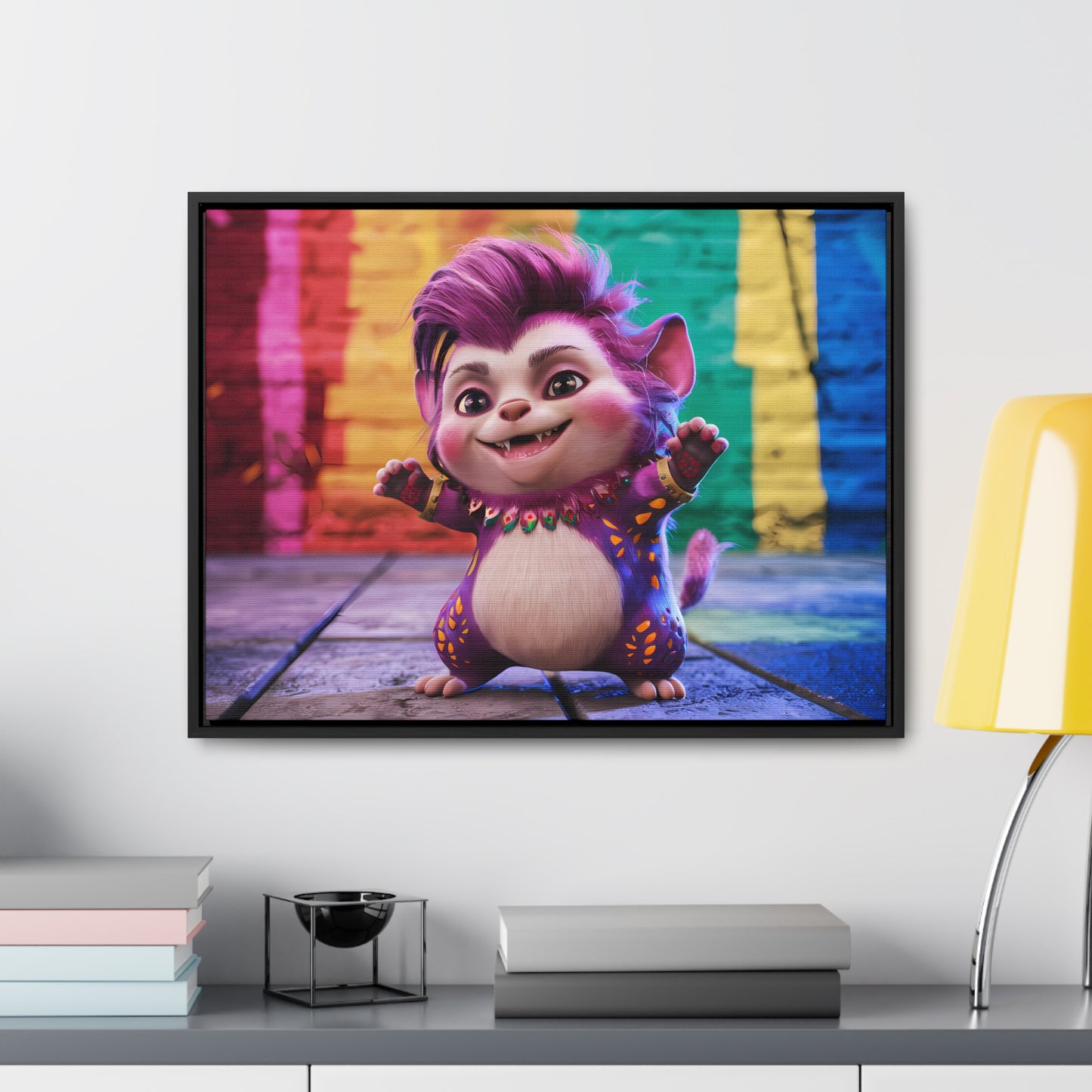 Colorful Celebration Creature - Gallery Canvas Wraps, Horizontal Frame