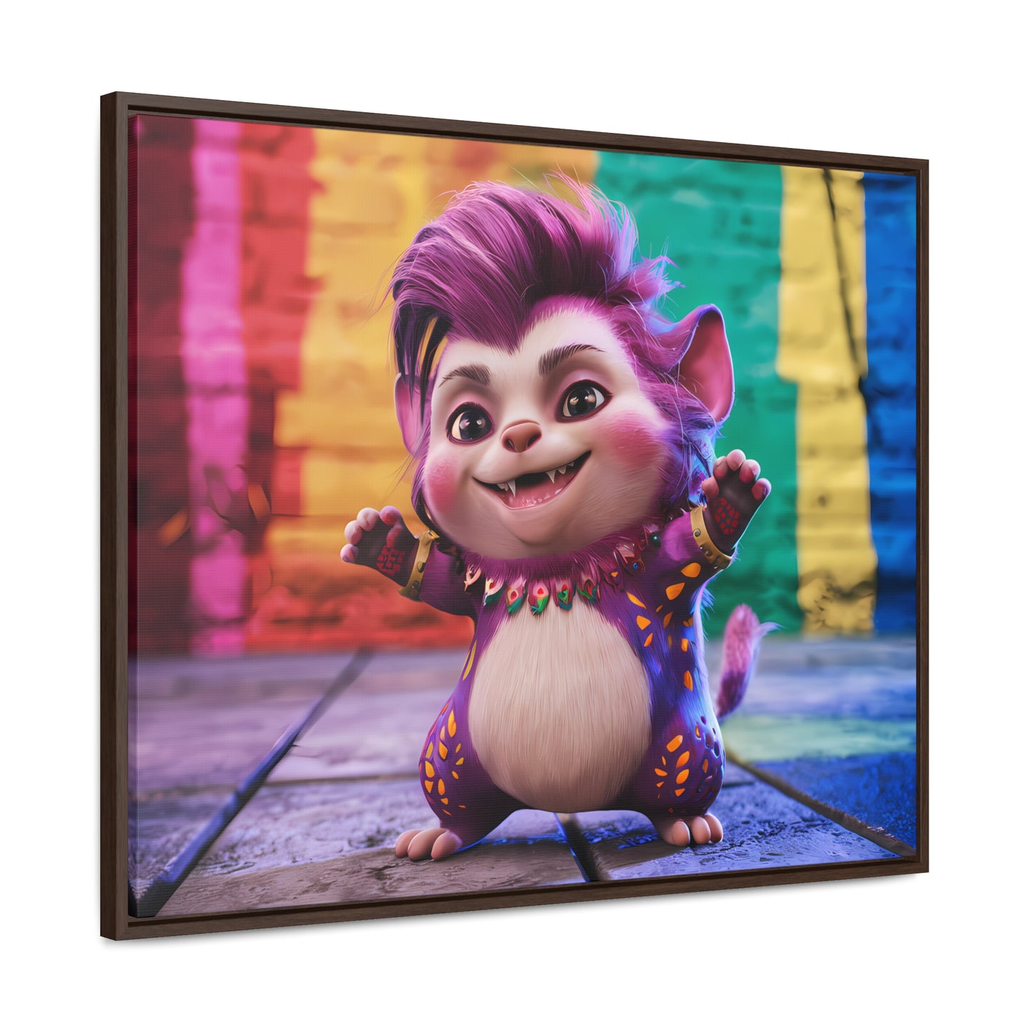 Colorful Celebration Creature - Gallery Canvas Wraps, Horizontal Frame