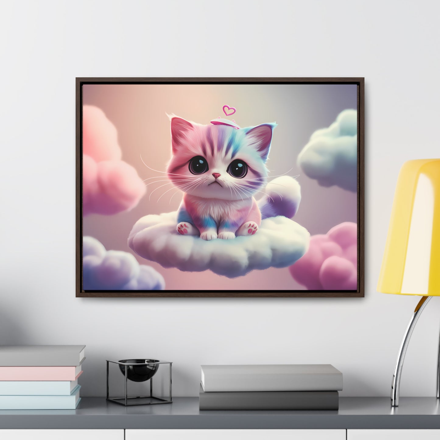 Heavenly Kitten Dreams - Gallery Canvas Wraps, Horizontal Frame