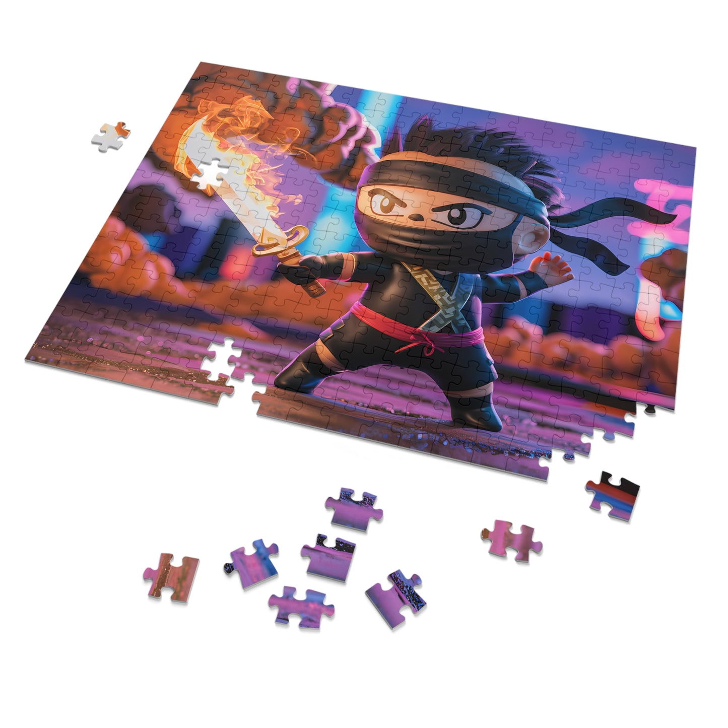 Flameblade Ninja Showdown - Jigsaw Puzzle (30, 110, 252, 500,1000-Piece)