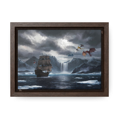 "The Voyage to Dragon's Fjord" - Gallery Canvas Wraps, Horizontal Frame