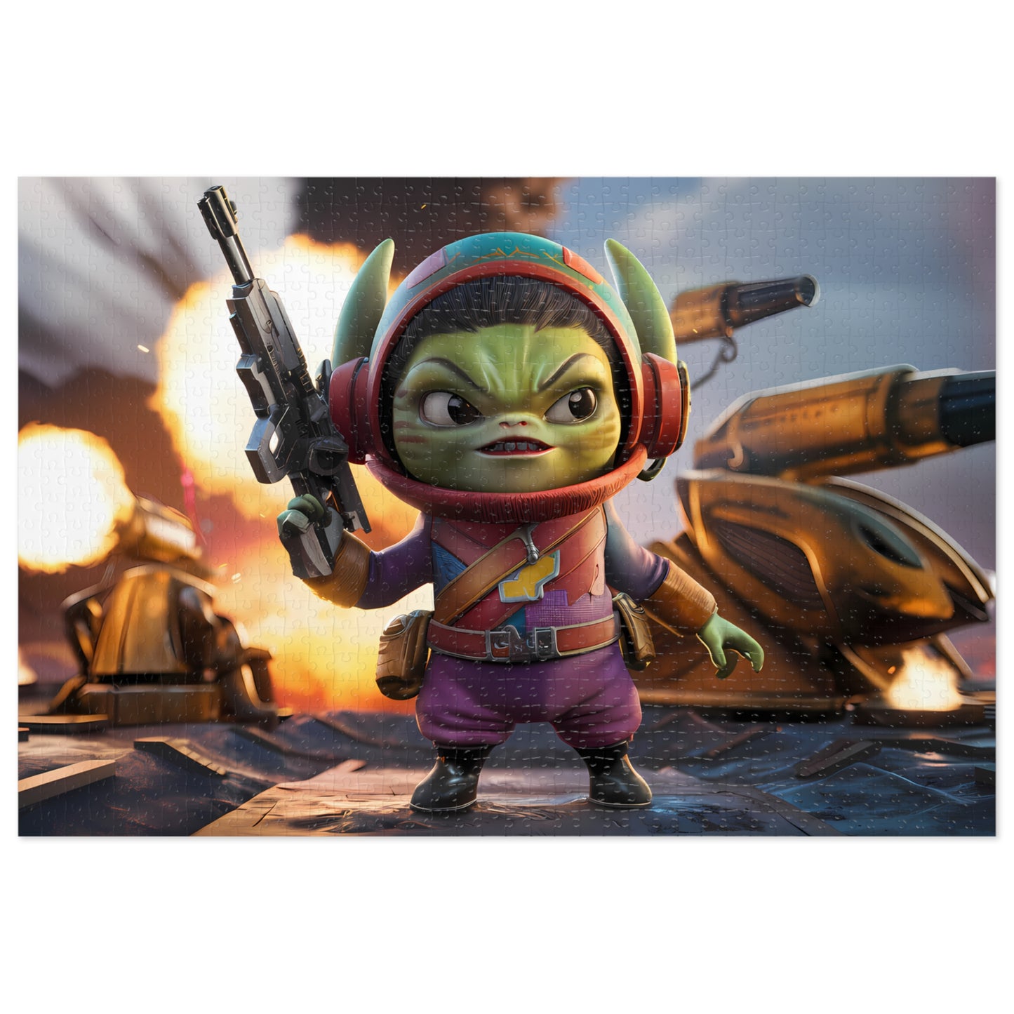Space Commando in Action - Jigsaw Puzzle (30, 110, 252, 500,1000-Piece)