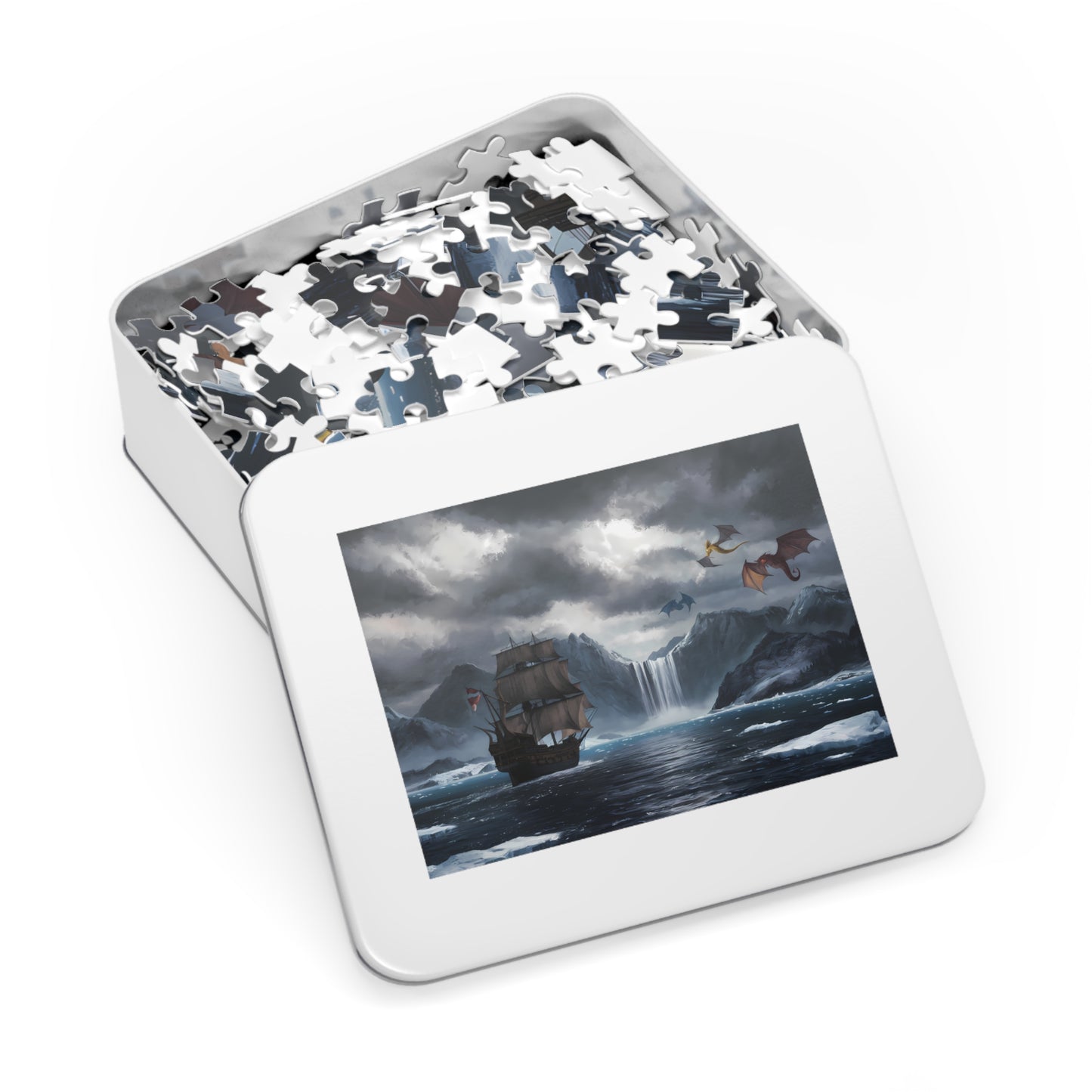 Dragons Over Frozen Seas - Jigsaw Puzzle (30, 110, 252, 500,1000-Piece)