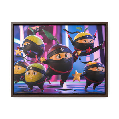 Ninja Citrus Squad: Star Power Unleashed - Gallery Canvas Wraps, Horizontal Frame