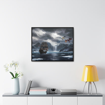 "The Voyage to Dragon's Fjord" - Gallery Canvas Wraps, Horizontal Frame