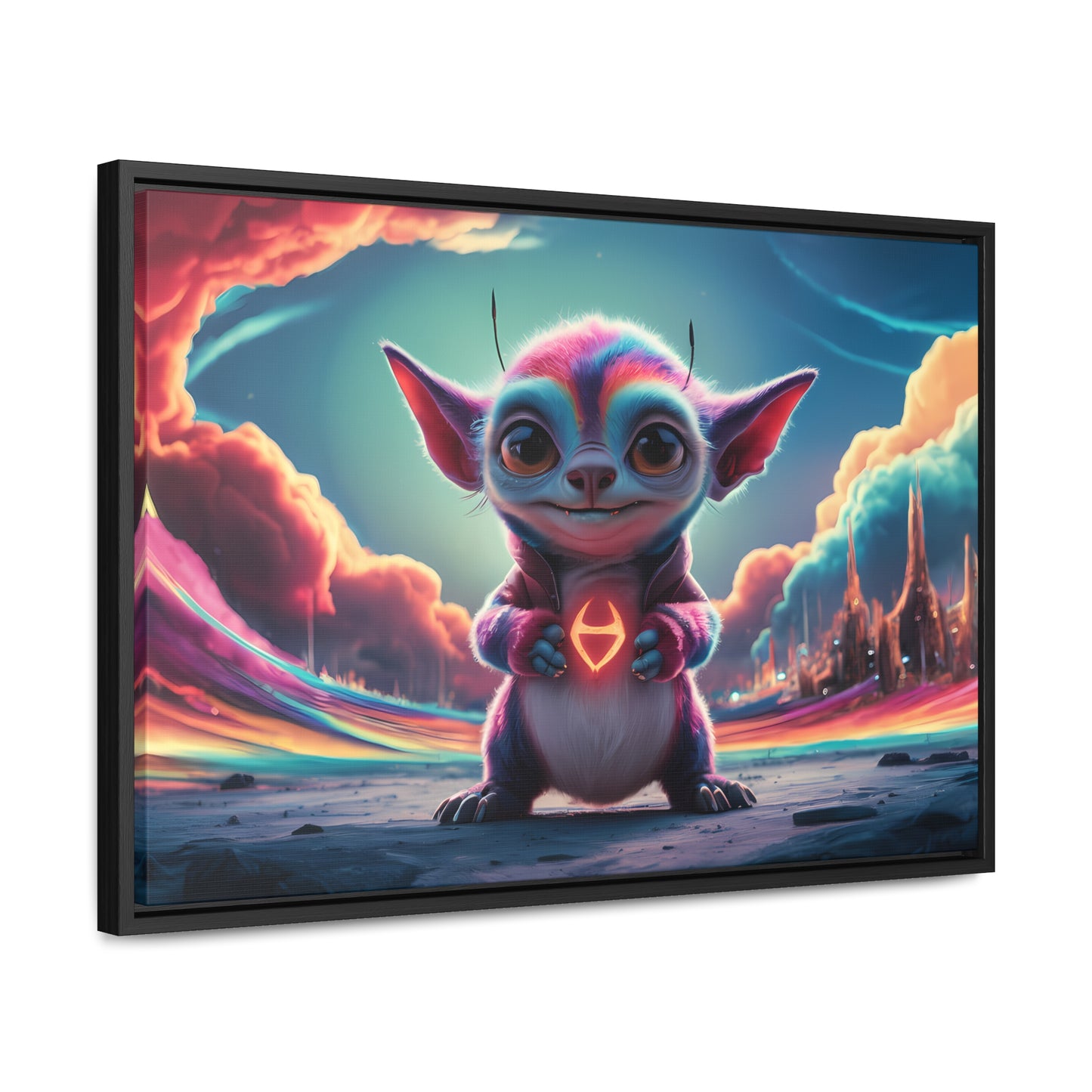 Guardian of the Cosmic Heart - Gallery Canvas Wraps, Horizontal Frame