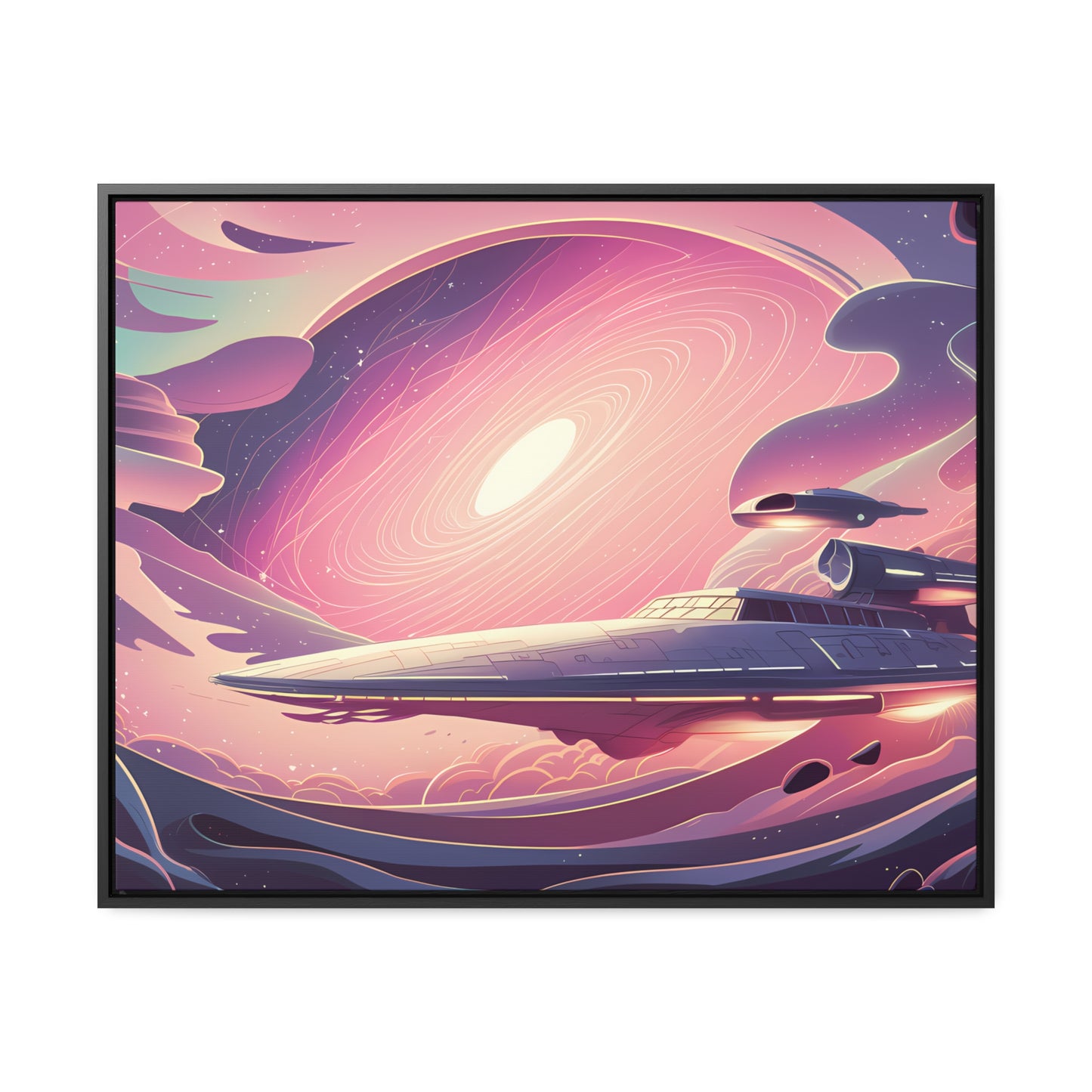 Voyage Through the Cosmic Vortex - Gallery Canvas Wraps, Horizontal Frame