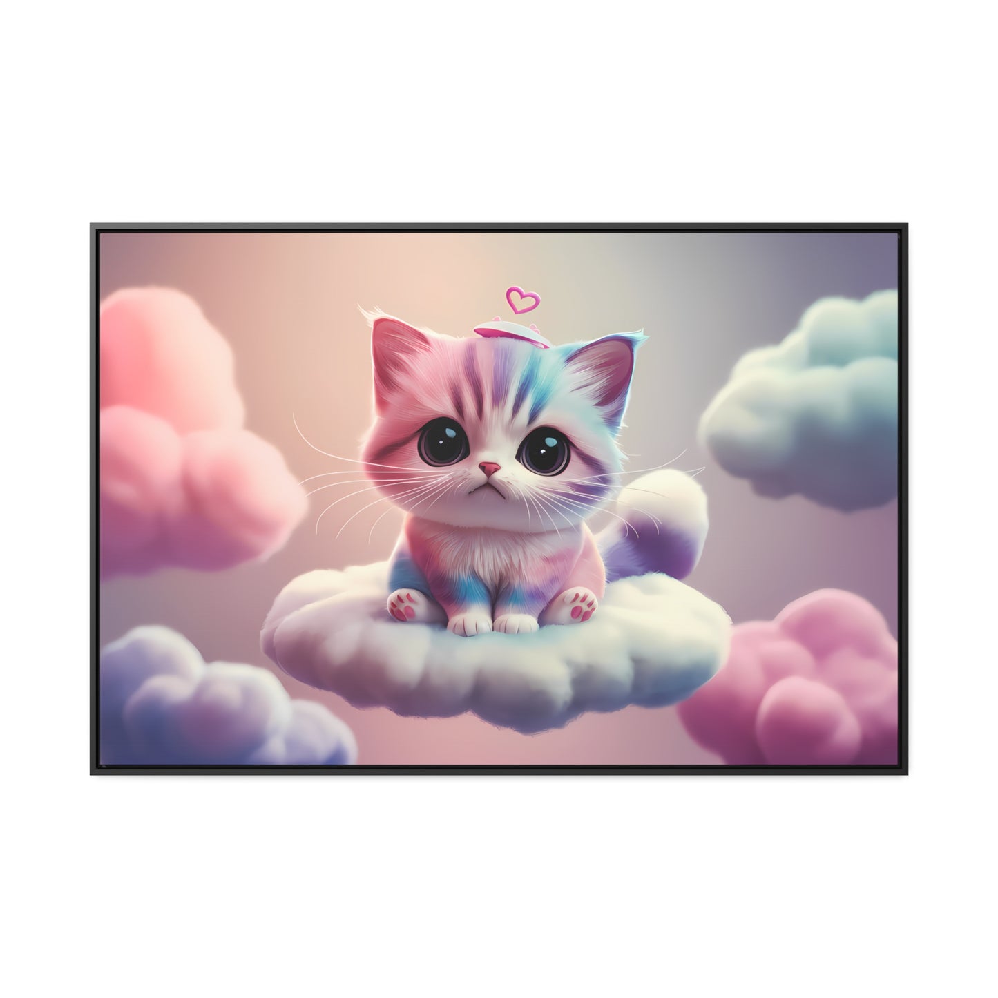 Heavenly Kitten Dreams - Gallery Canvas Wraps, Horizontal Frame
