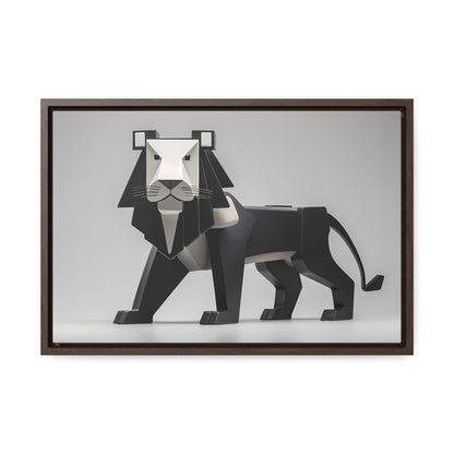 Regal Geometric Lion - Gallery Canvas Wraps, Horizontal Frame