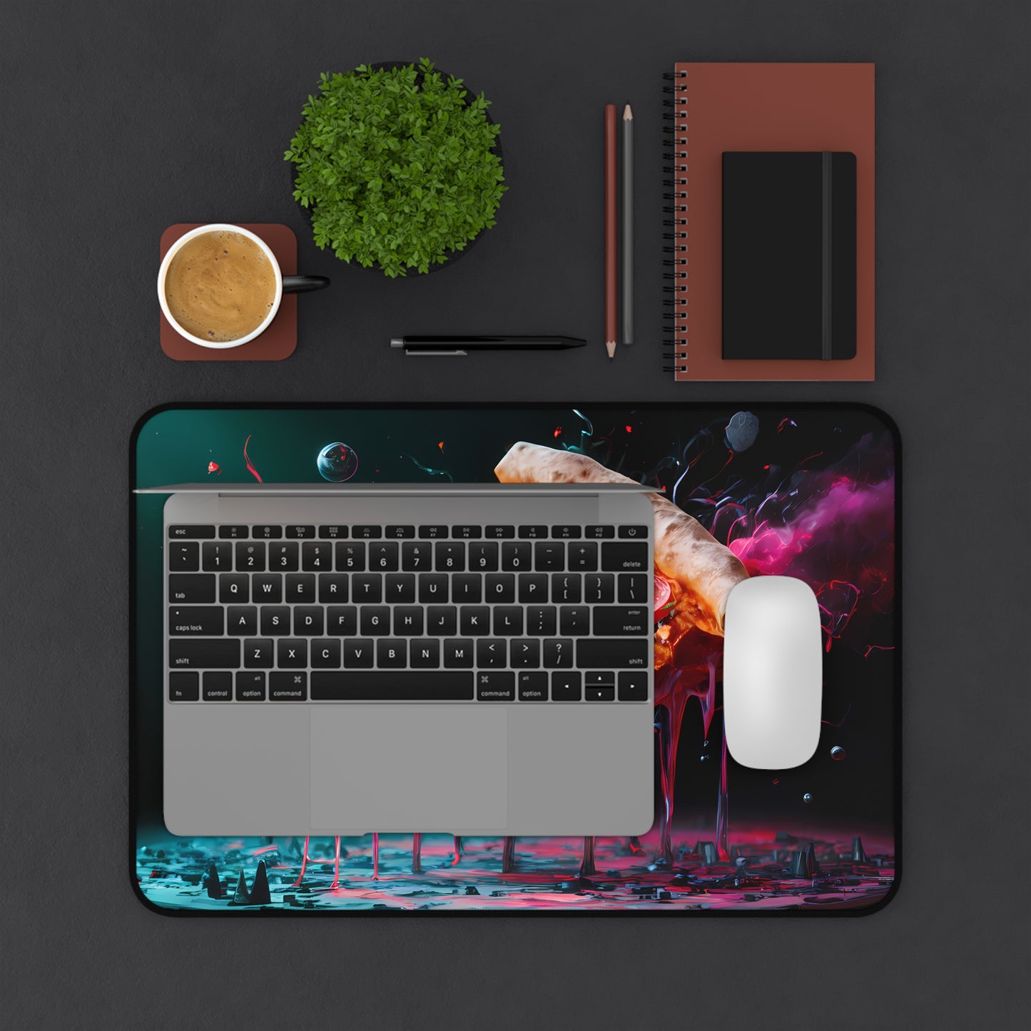 Cosmic Slice of Flavor - Desk Mat