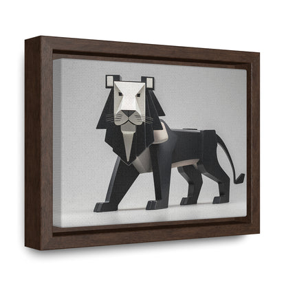 Regal Geometric Lion - Gallery Canvas Wraps, Horizontal Frame