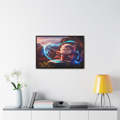 "Glowblade Guardian" - Gallery Canvas Wraps, Horizontal Frame