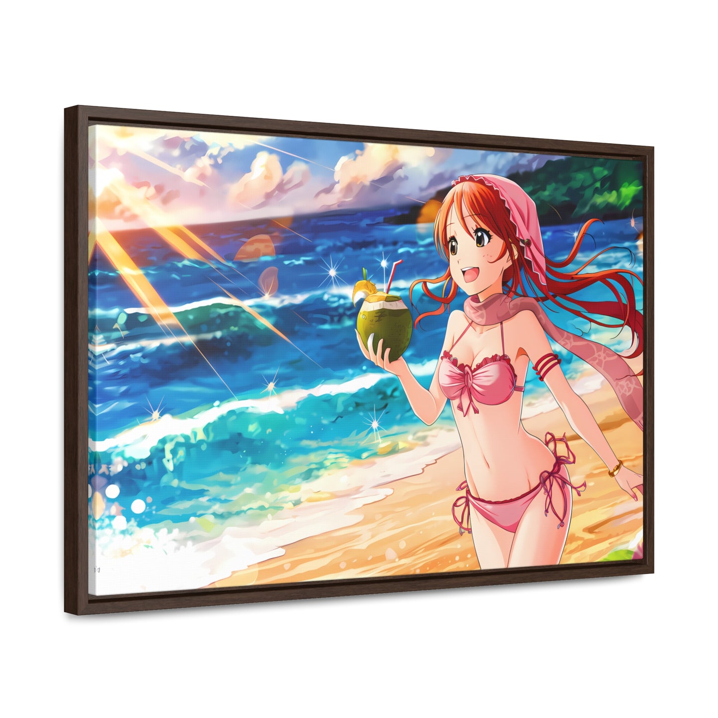 Sunset Shores and Summer Smiles - Gallery Canvas Wraps, Horizontal Frame