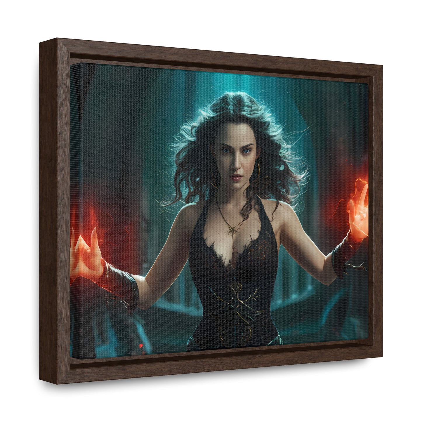 Sorceress of the Crimson Flame - Gallery Canvas Wraps, Horizontal Frame