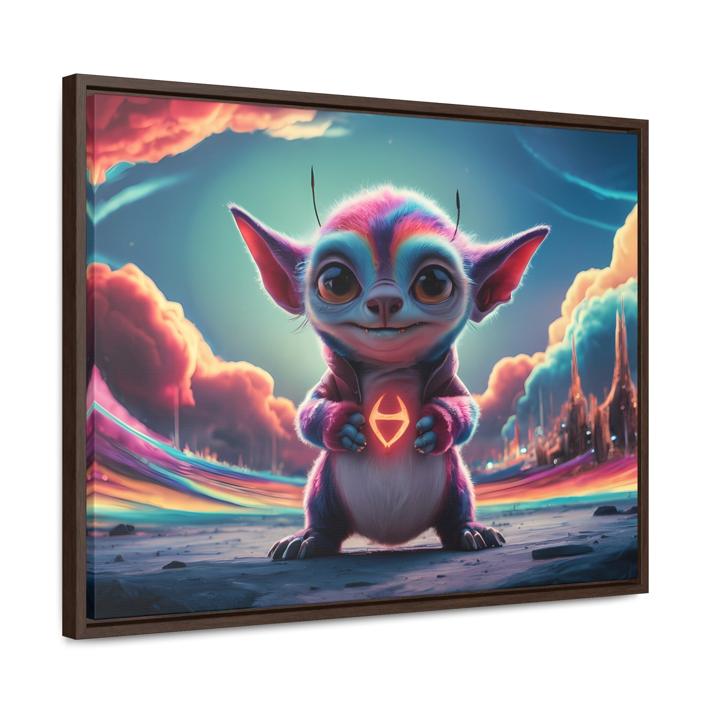 Guardian of the Cosmic Heart - Gallery Canvas Wraps, Horizontal Frame