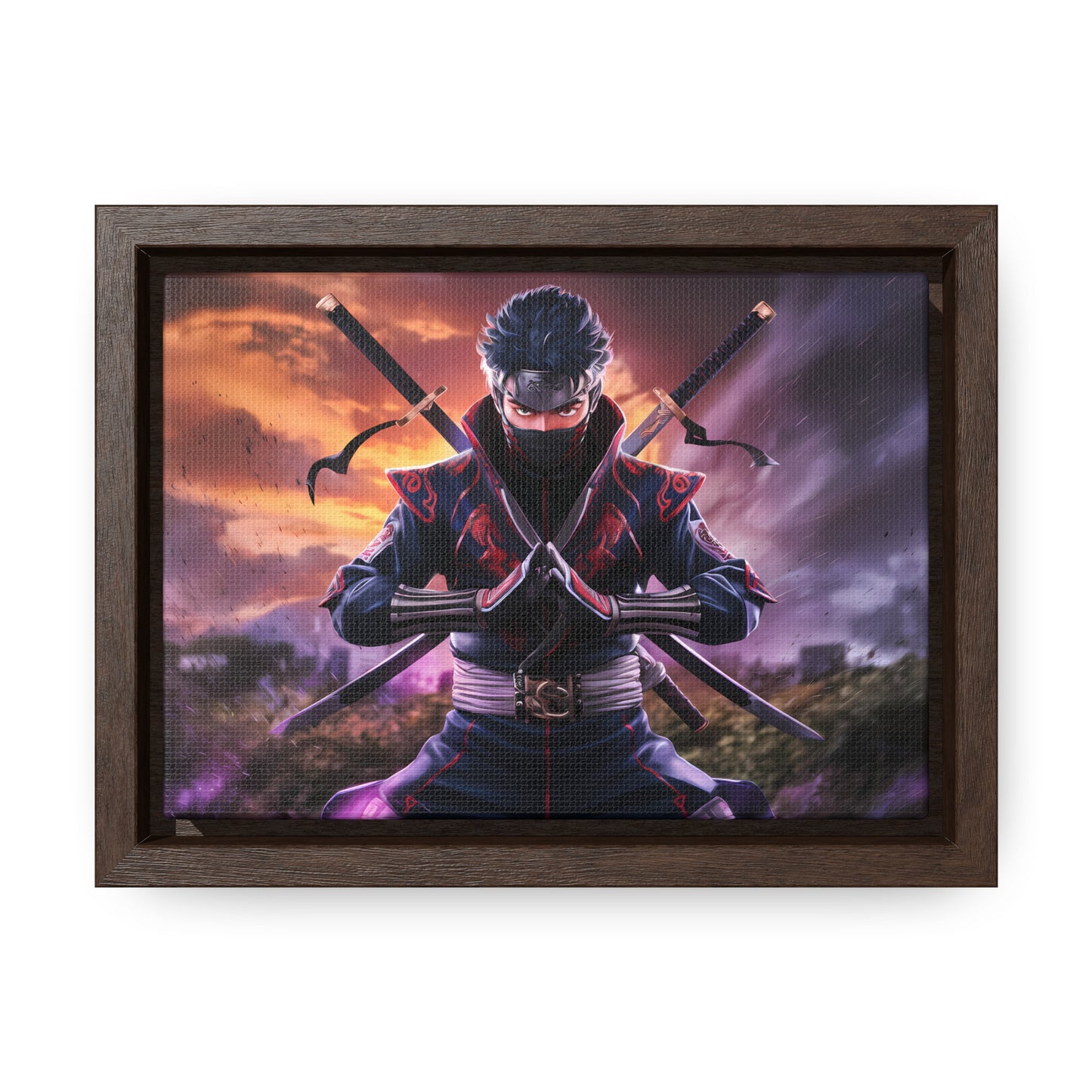 Shadow of the Crimson Ninja - Gallery Canvas Wraps, Horizontal Frame