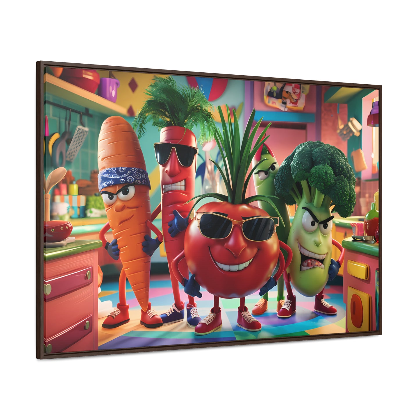 The Veggie Squad's Kitchen Takeover - Gallery Canvas Wraps, Horizontal Frame