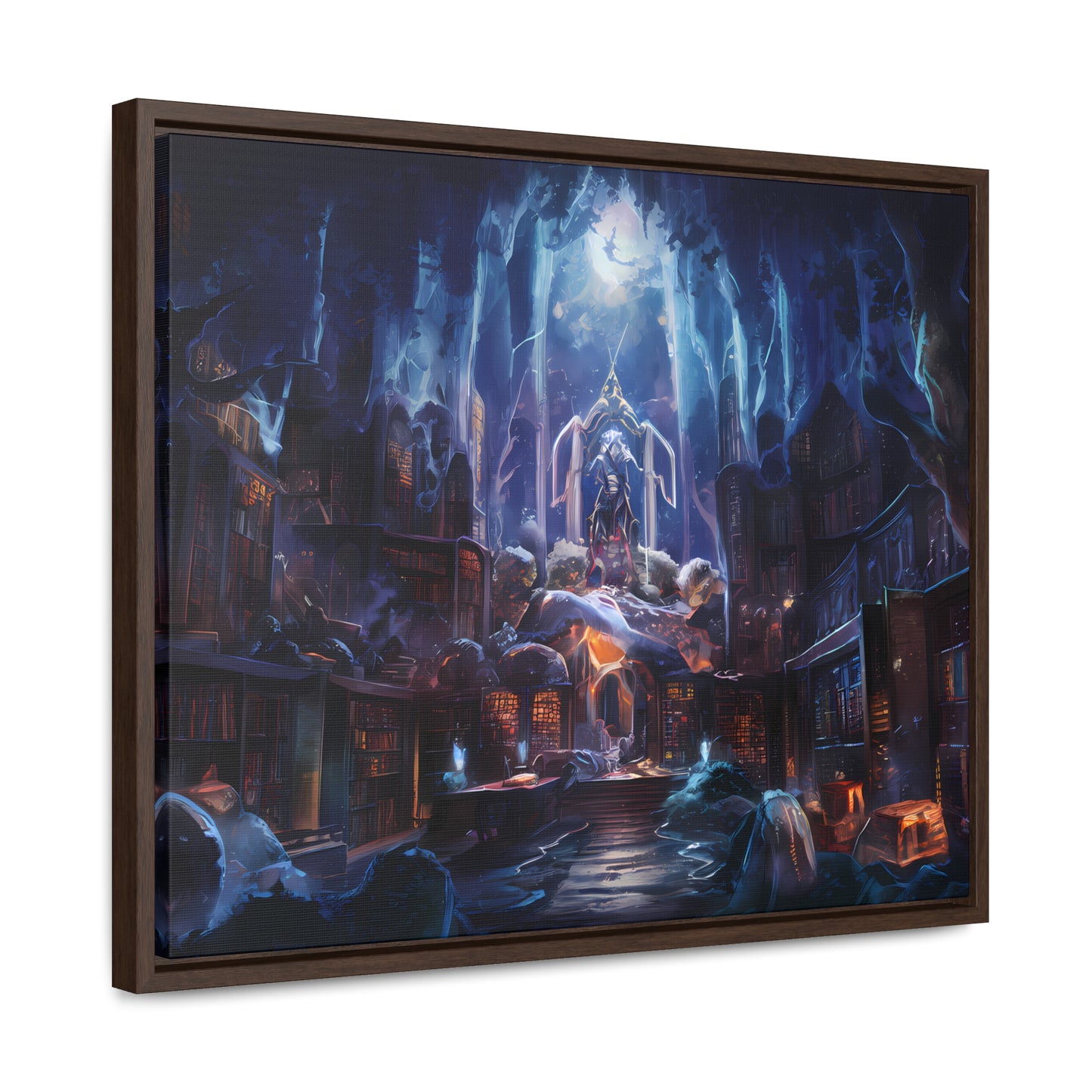Sanctuary of the Forgotten Tomes - Gallery Canvas Wraps, Horizontal Frame