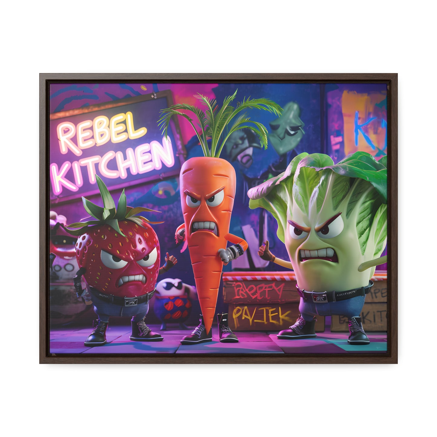 Rebel Veggie Squad - Gallery Canvas Wraps, Horizontal Frame
