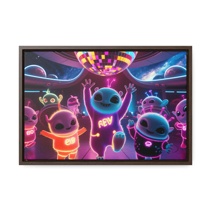 Intergalactic Neon Dance Party - Gallery Canvas Wraps, Horizontal Frame