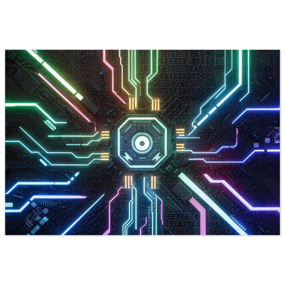 Neon Circuit Nexus - Jigsaw Puzzle (30, 110, 252, 500,1000-Piece)
