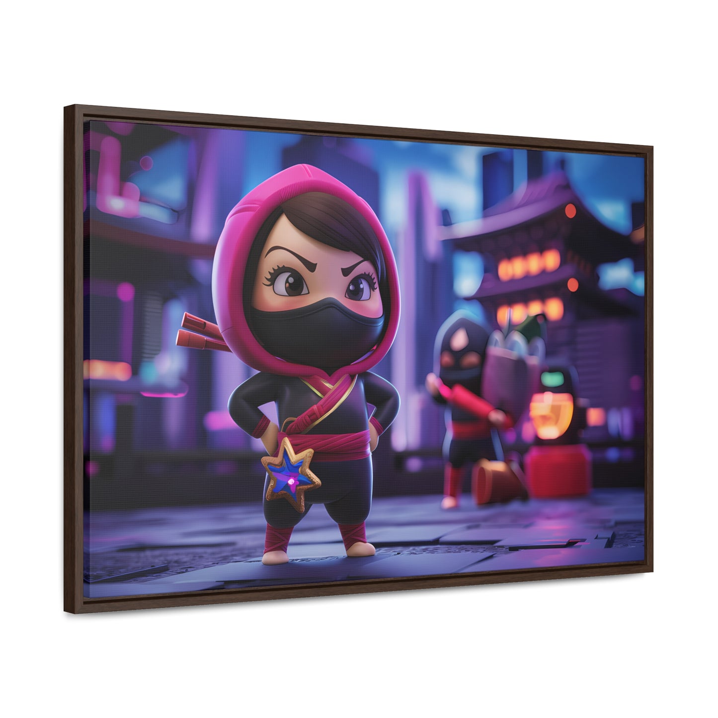 "Midnight Ninja Adventure" - Gallery Canvas Wraps, Horizontal Frame